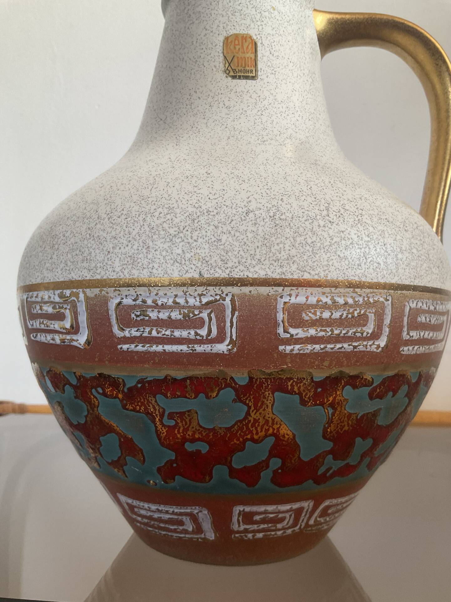 Vintage vase HÖHR ceramics Germany from the 50s-60s.