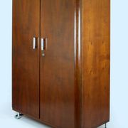 Bauhaus Chromed and Tubular Steel Wardrobe from Hynek Gottwald, 1940s
