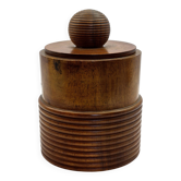 Pot couvert en bois tourné – ancienne tabatière vintage A680