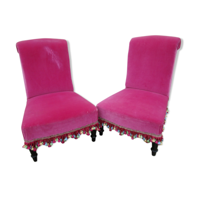 Paire de chauffeuses Napoléon III
