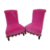 Paire de chauffeuses Napoléon III
