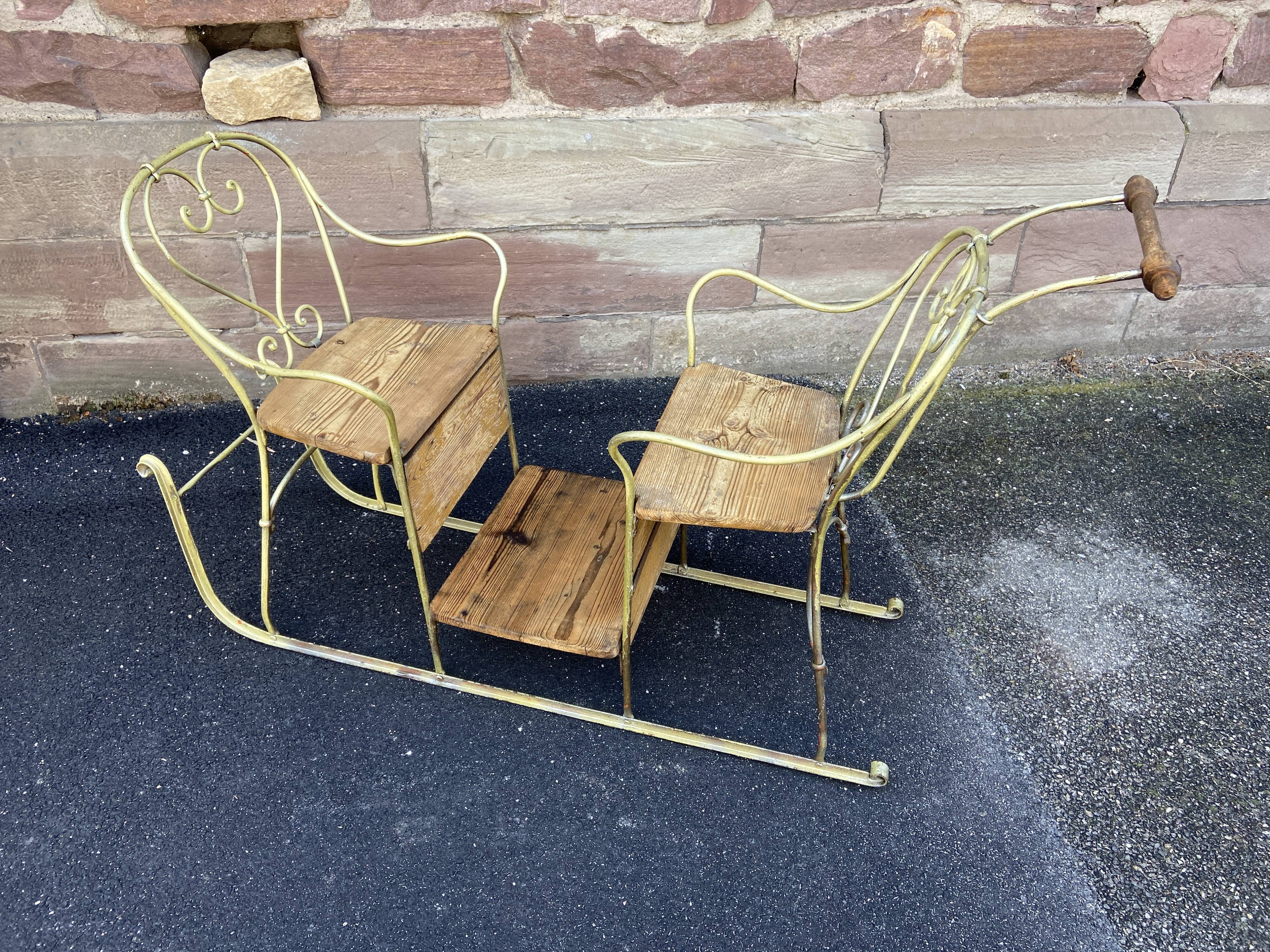 Sled double sled alsace 1900s