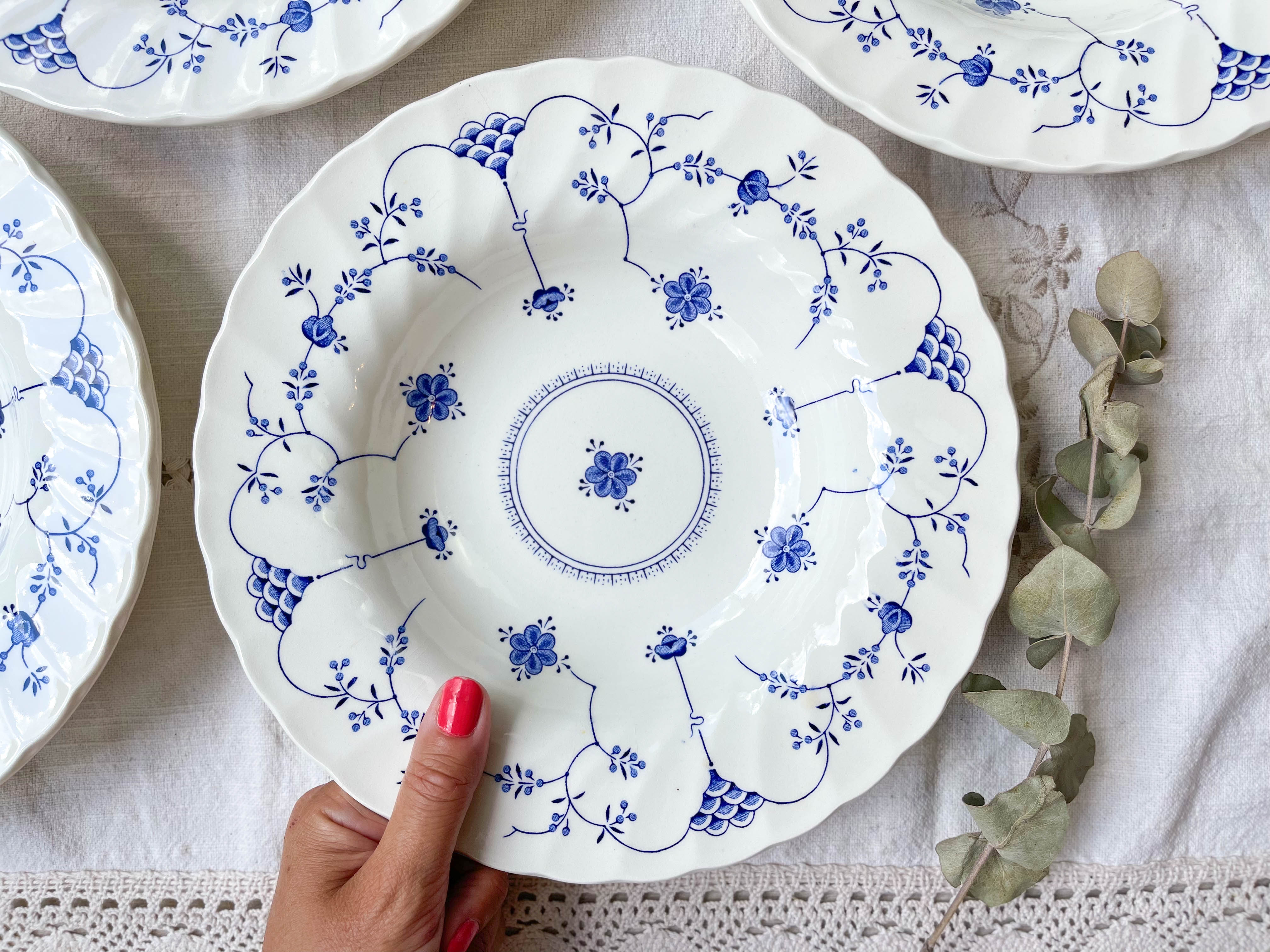 6 hollow plates myott staffordshire finlandia