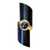 Brushed stainless steel wall light by Oxar France