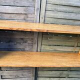 1960s solid oak wall shelf
