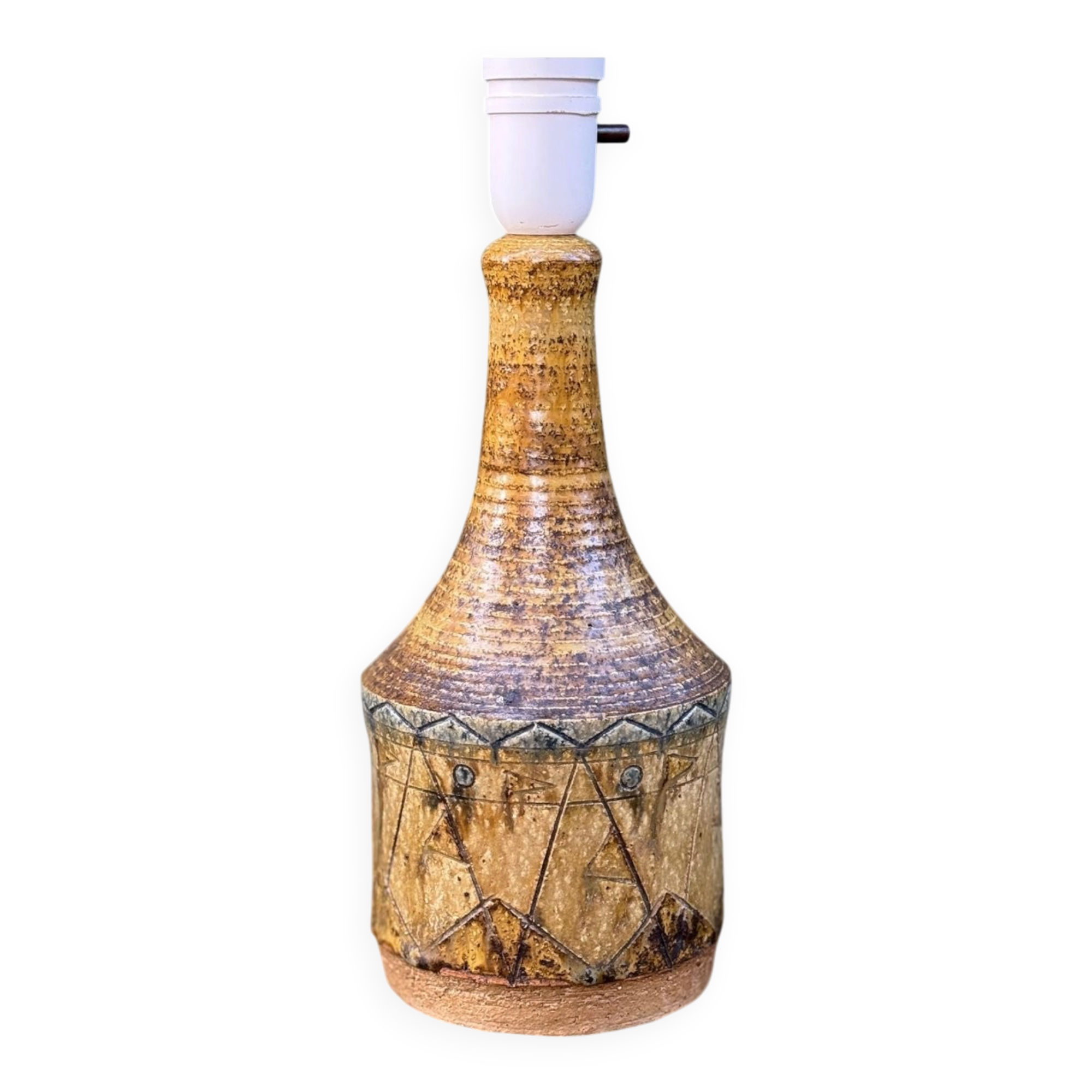 Lampe de table en grès danois, années 1960