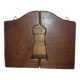 Old wooden key box cut out in the shape of a lock