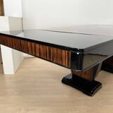 French Art Deco Expandable Dining Room Set, 1930, Set of 9