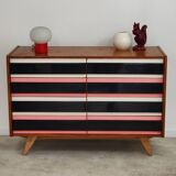 Commode U-453 rose , ancienne édition  par Jiri Jiroutek pour Interier Praha 1960