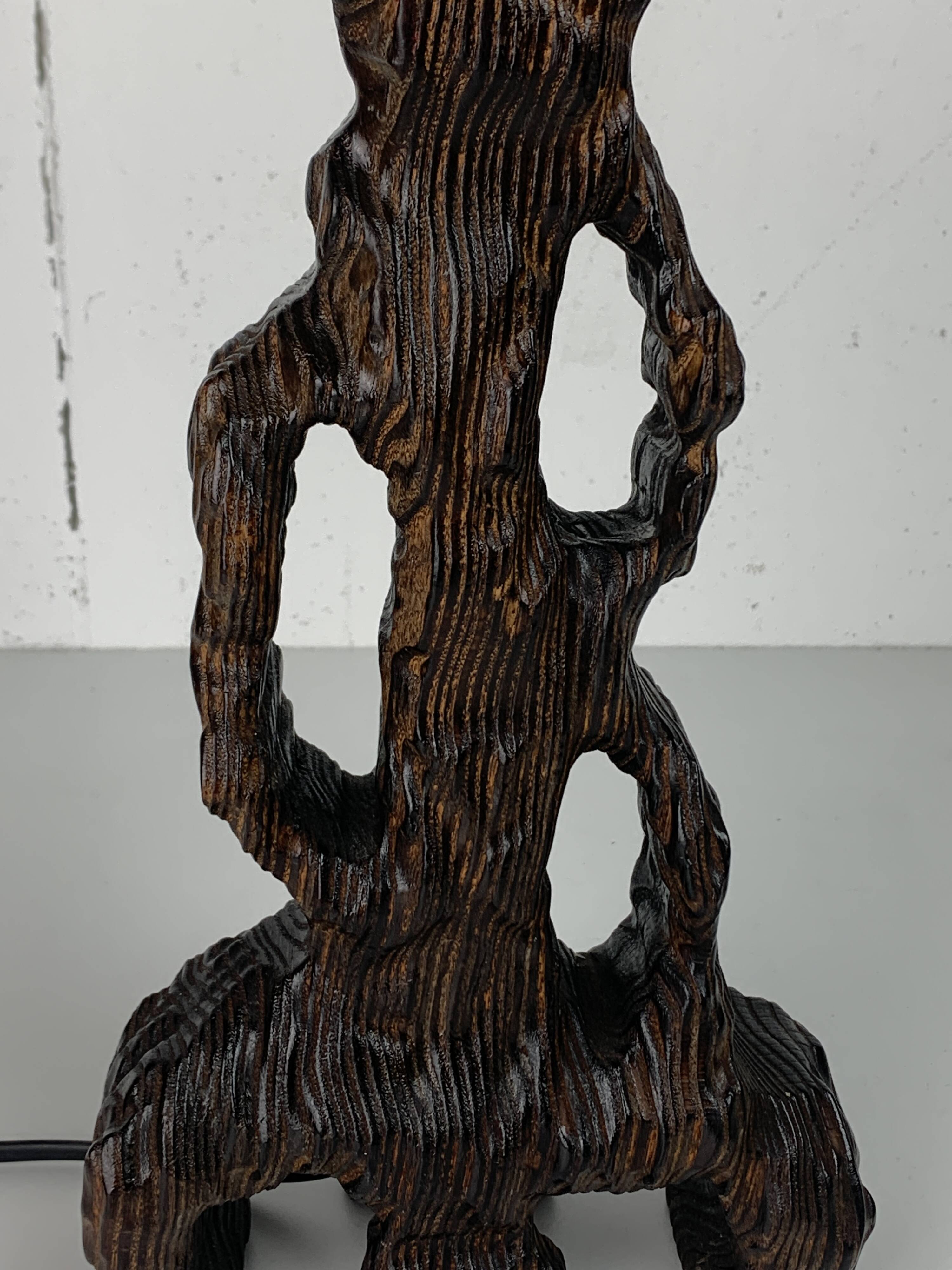 Brutalist organic mushroom table lamp, Dutch 1960s