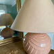 Lampe boule céramique rose vintage