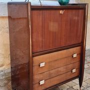 Secrétaire vintage année 60 en acajou marque Mobilor