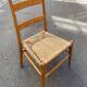 Wooden chair with straw seat - yngve ekström - sweden - circa 1960