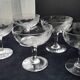5 Coupes à champagne Vintage  Décor meulé