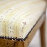 Set of 2 Ash Chairs in White Upholstery, 1950s