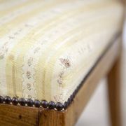 Set of 2 Ash Chairs in White Upholstery, 1950s