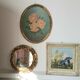 Tableau ovale roses