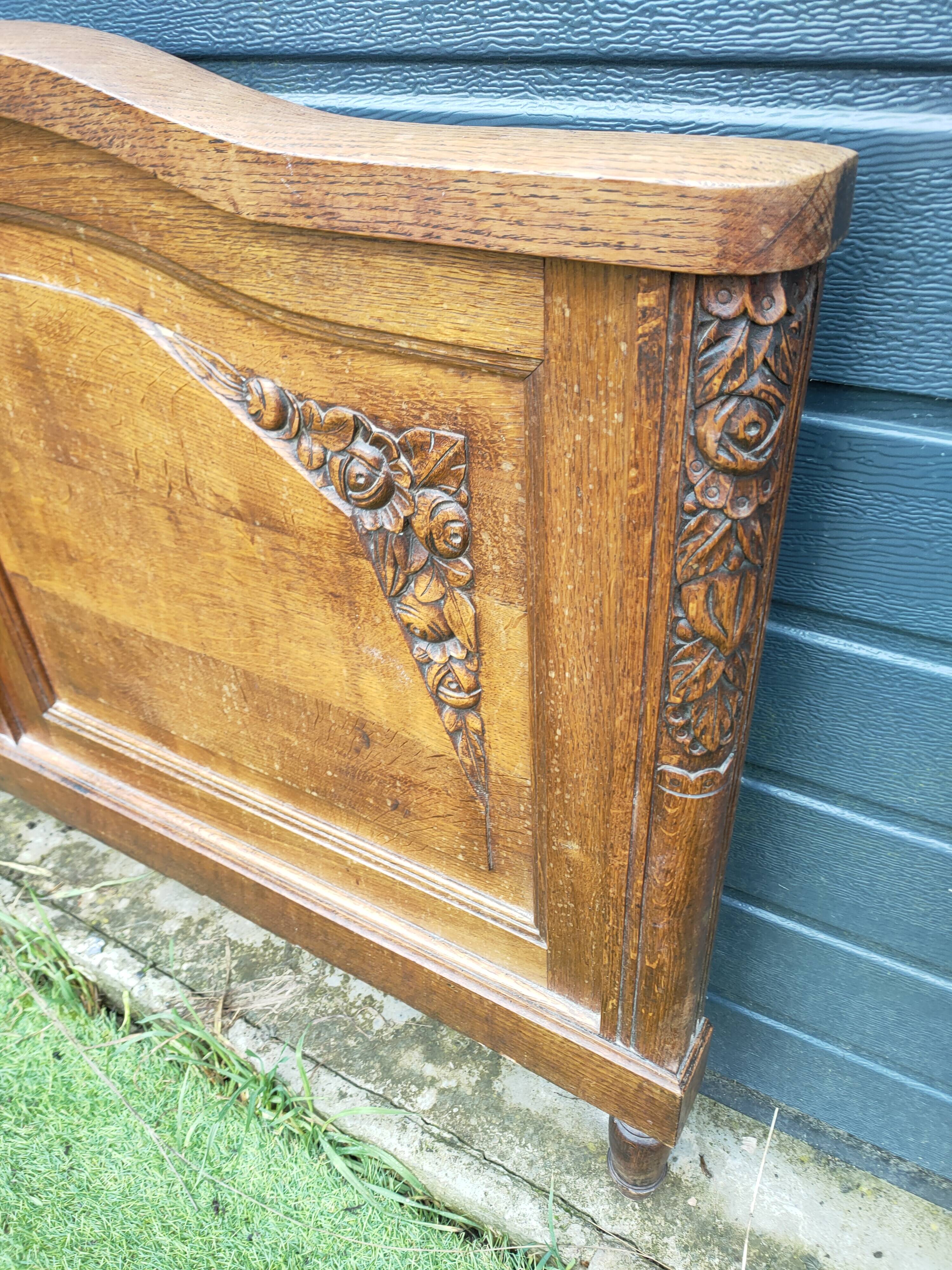 antique headboard from the 1930s
