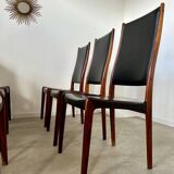 Arne Ovmand Olsen Mogens Kold Lot 6 old Scandinavian design Denmark chairs in vintage rosewood