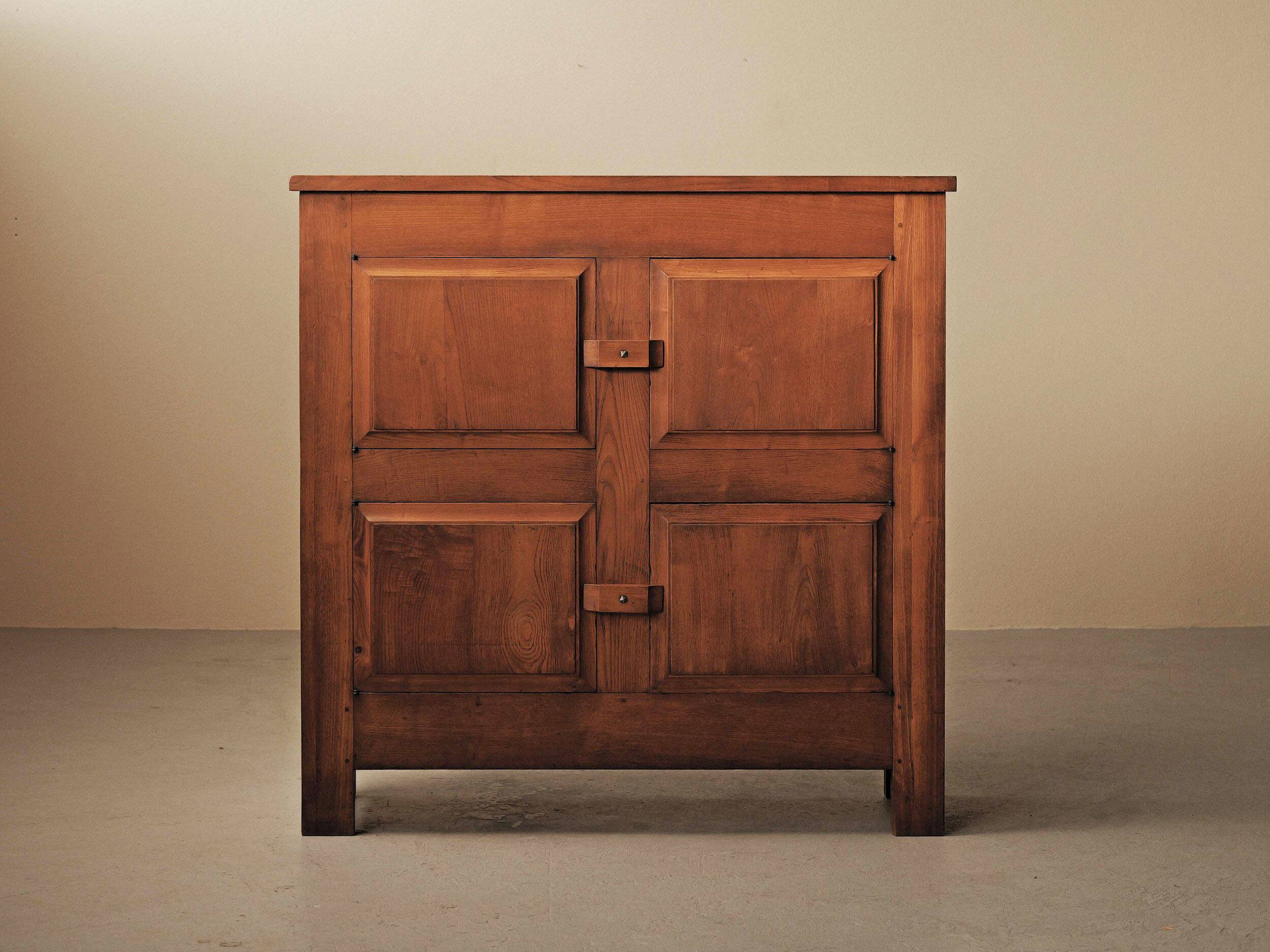 Four-door solid oak sideboard – France, 1960s