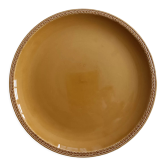 Round ochre dish