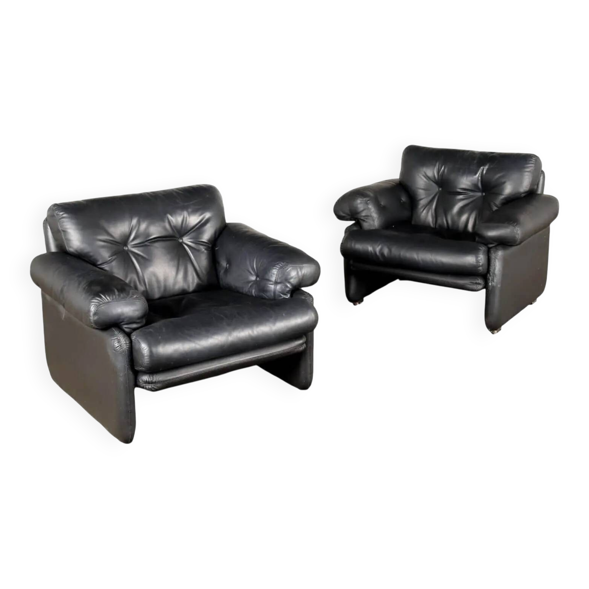 Paire de fauteuils Coronado vintage des années 1970 Afra & Tobia Scarpa pour C&B