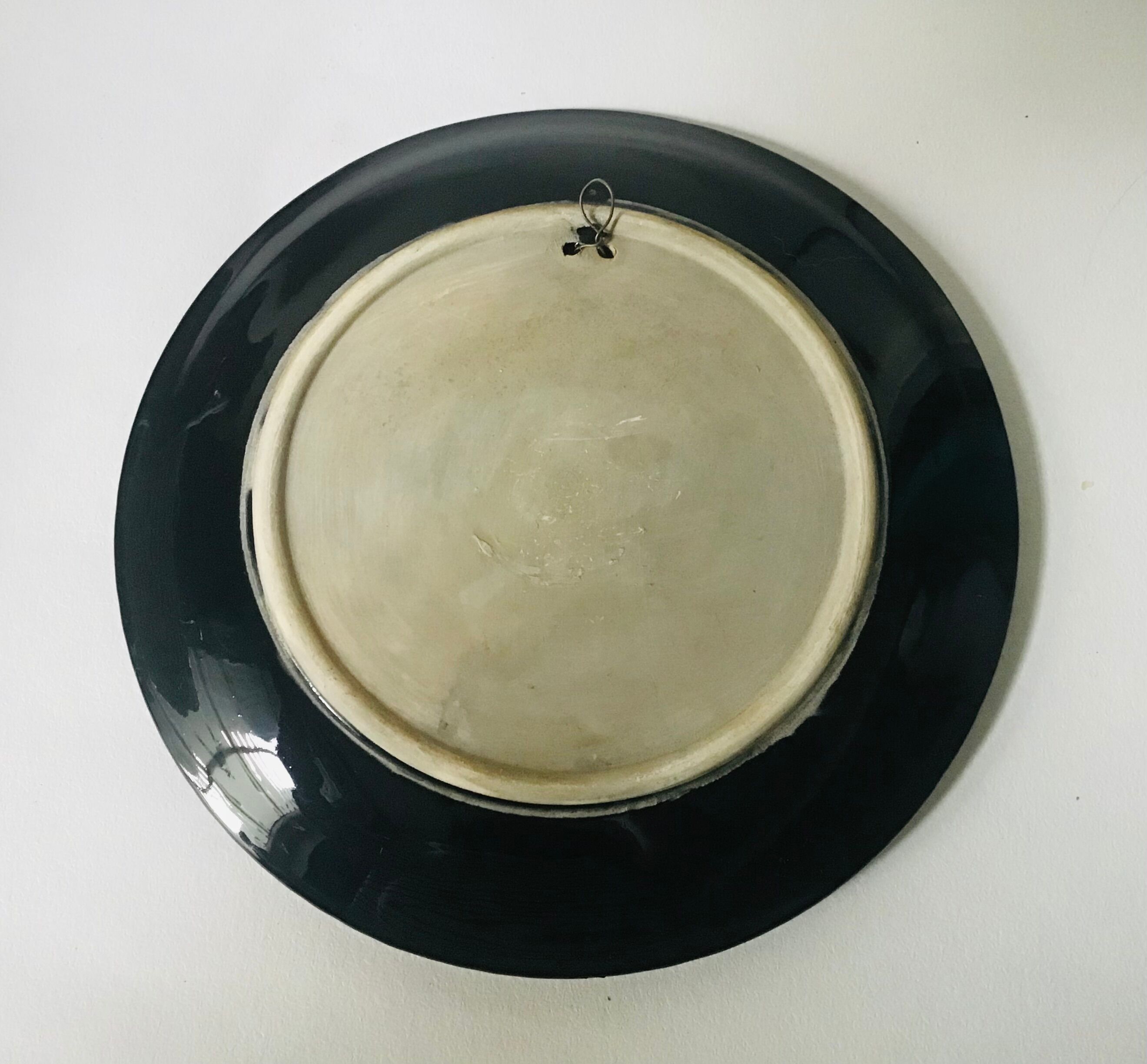Assiette barbotine poisson