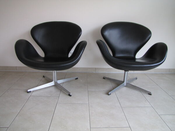 Paire de fauteuils Swan par Arne Jacobsen pour Fritz Hansen
