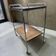 Vintage chrome bar cart/rolling table/tea trolley