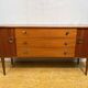 Mid Century Retro Teak Small Sideboard by Schreiber (Circa 1960)  A stylish
