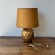 Murano Venice lamp 1960 signature golden inclusion with arrow