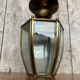Antique brass lantern ceiling light + 6 faceted beveled glass vintage