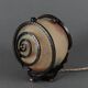 Lampe veilleuse Art Déco ferronnerie martelée 1930 Muller Frères