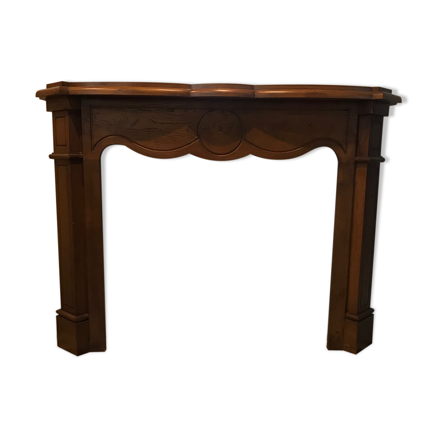 Louis XV-style oak mantelpiece
