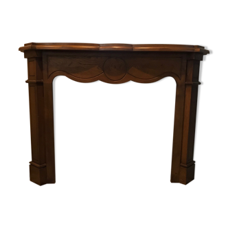 Louis XV-style oak mantelpiece