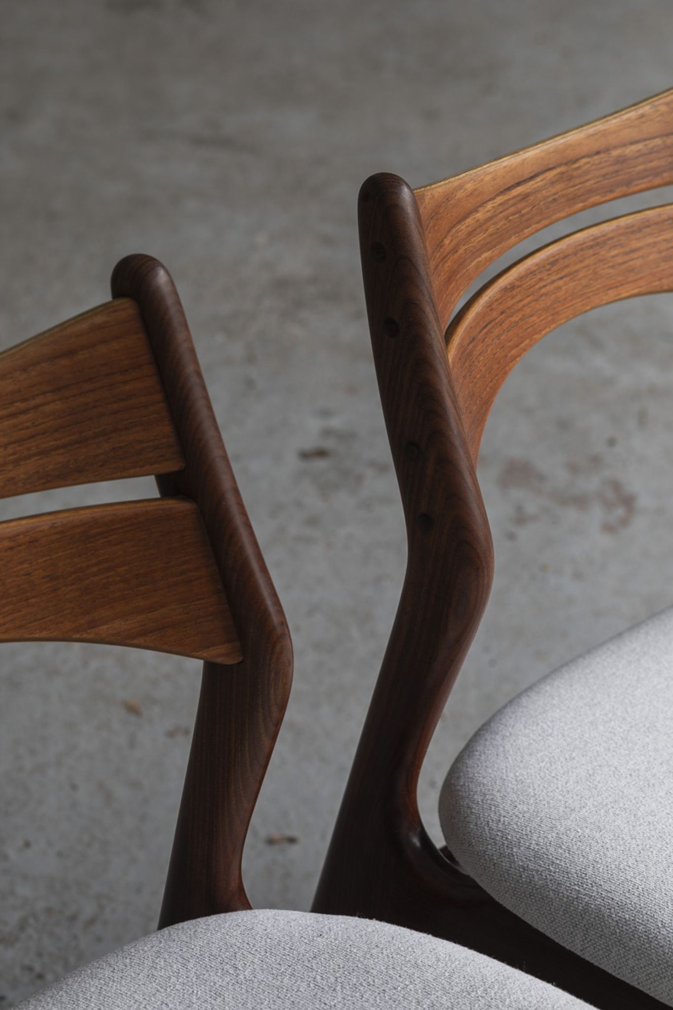 Set of 4 dining chairs ‘model 310’ by Erik Buch for Chr. Christensens Møbelfabrik, Danish design, 60