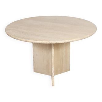 Italian travertine dining table, 1970s