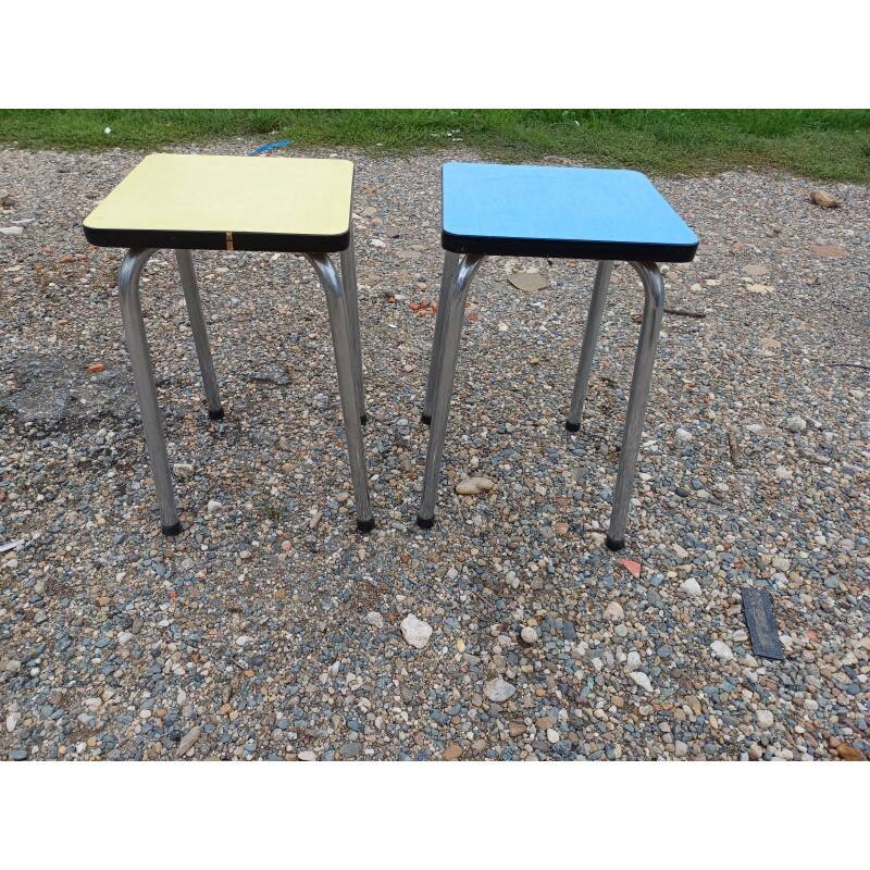 Paire de tabourets en formica