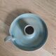 Ceramic cellar rat candle holder signed