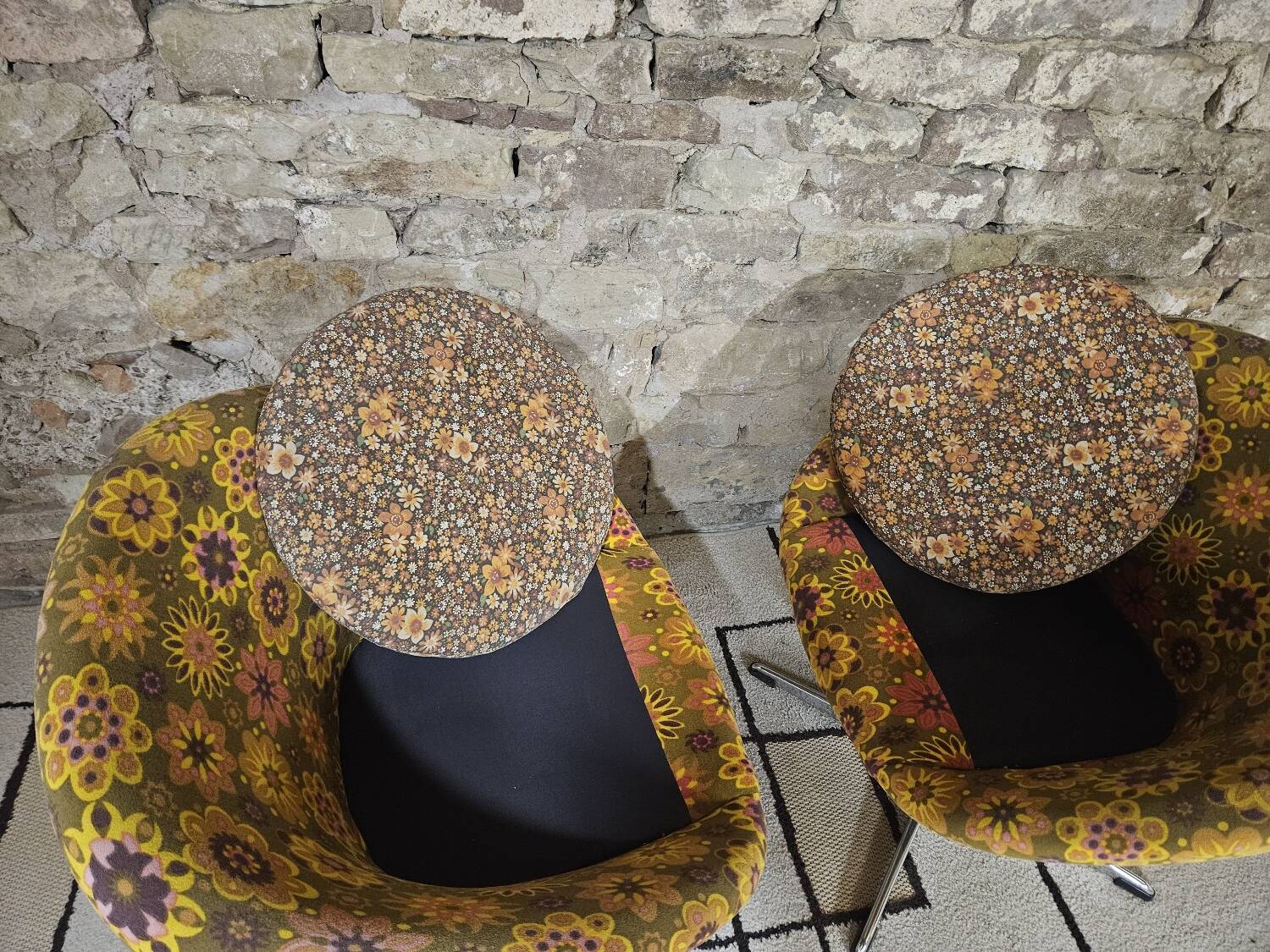 Pair of polystyrene cocktail shells 1970s