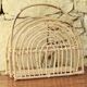 Vintage rattan magazine holder