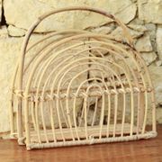 Vintage rattan magazine holder