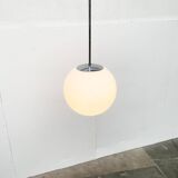 Vintage glass ball pendant lamp in German space style by Limburg.