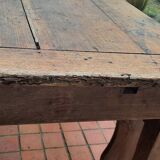 Farm table and pair of benches