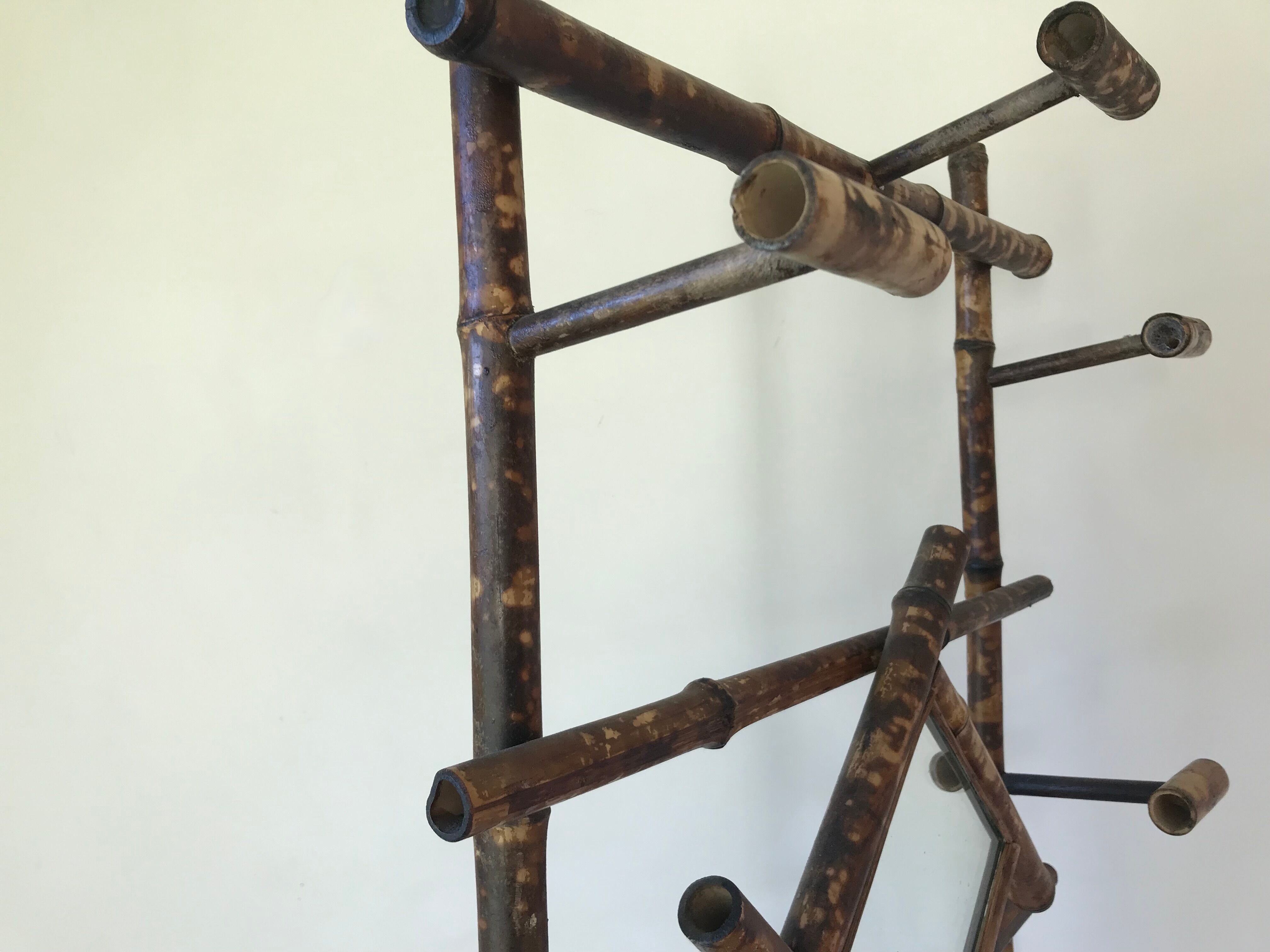 Bamboo coat rack cloakroom