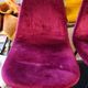 Set of 4 Contemporary Design Chairs in Burgundy/Dark Red Velvet