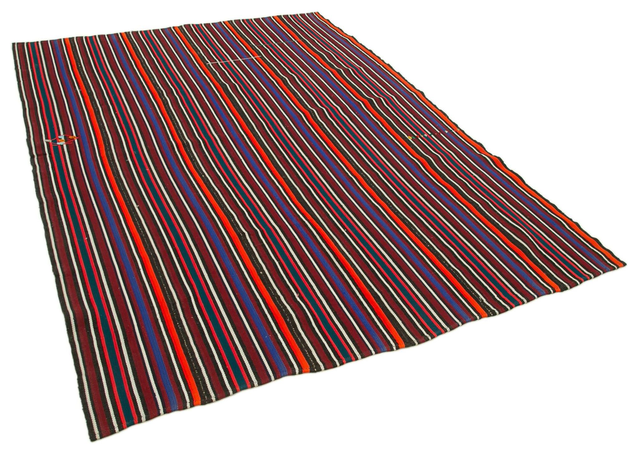 Turkish Handmade Vintage Anatolian Kilim 172 cm x 237 cm