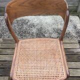 4 magnificent Baumann sled chairs, with caning.