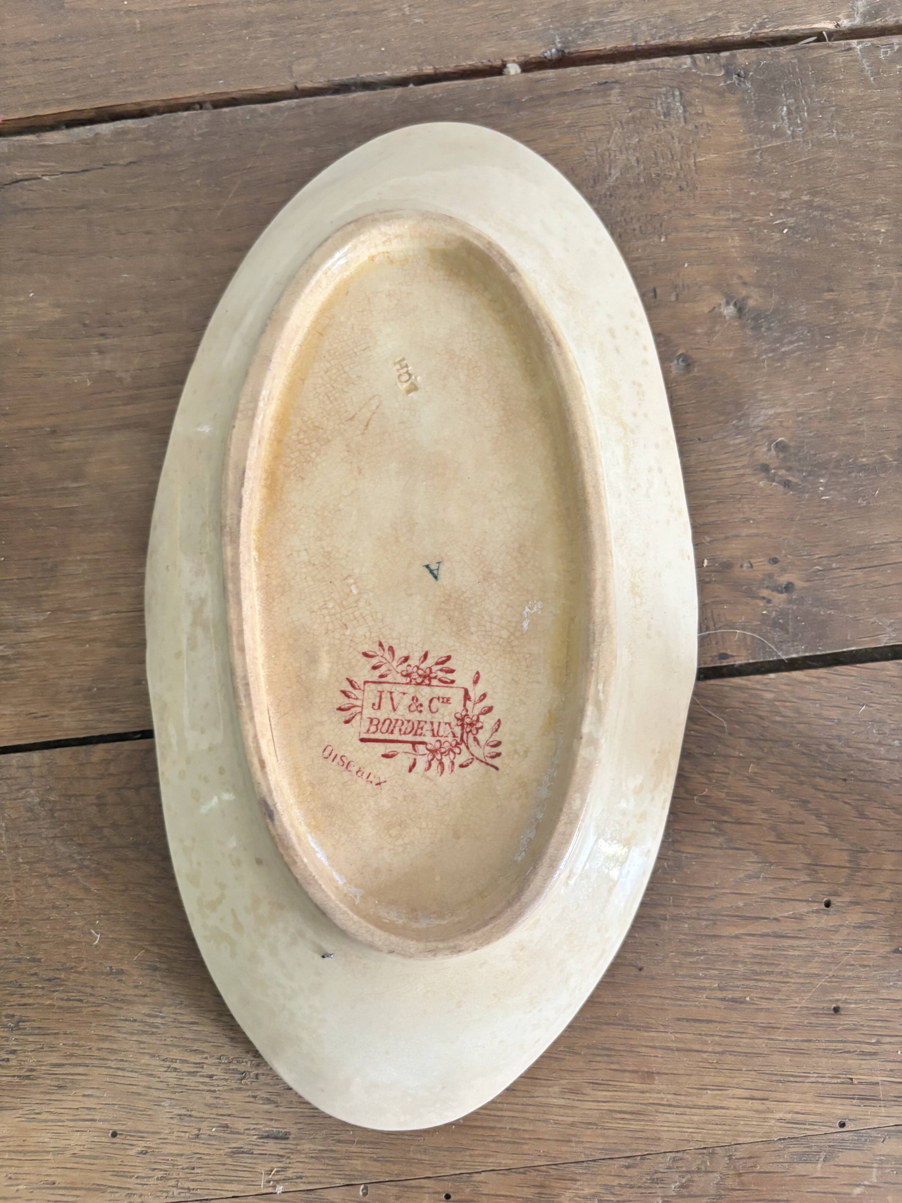Old Ravier Jules Vieillard Bordeaux – Bird Service – 19th century