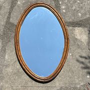 Vintage rattan mirror